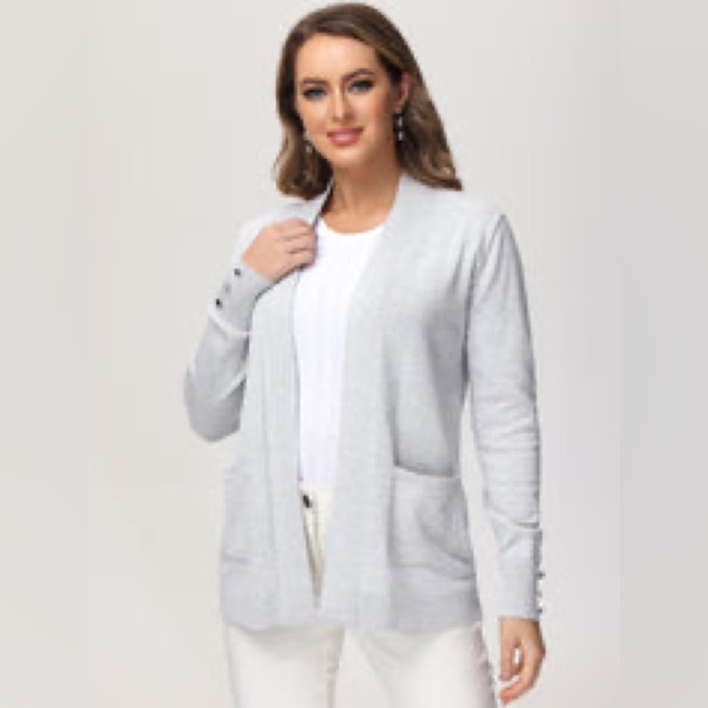 89th & Madison Light Gray Women's Cardigan